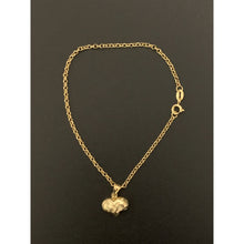 Load image into Gallery viewer, 18K Gold Bracelet Rolo 7.5 inches with Puffed Heart Charm 1.76 grams - Rafant
