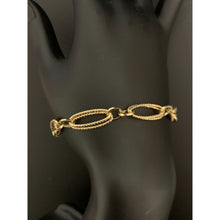Load image into Gallery viewer, 18K Gold Bracelet Chunky Oval Link Chain 7.25 inches 2.90 grams - Rafant
