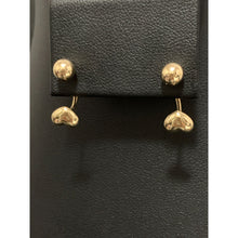 Load image into Gallery viewer, 18K Gold Earrings Cuff Heart Ball Pendant 1.27 grams - Rafant
