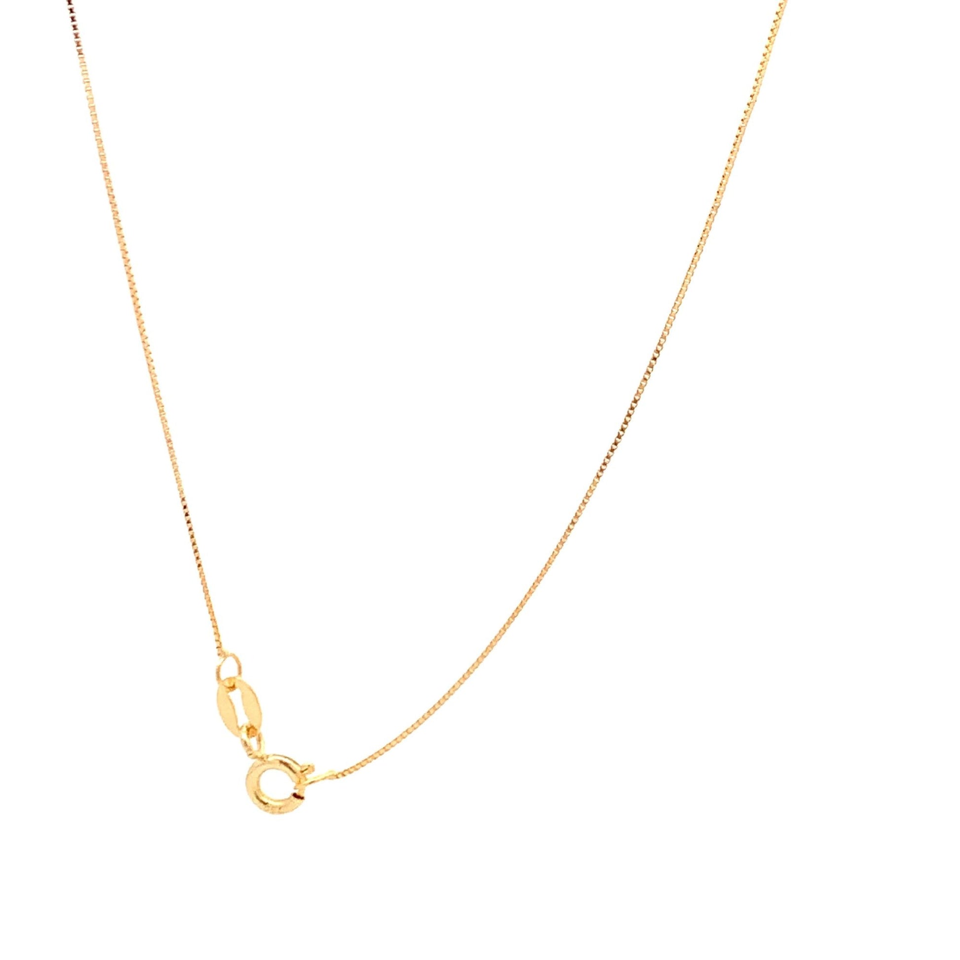 18K Yellow Gold Necklace Chain Pendant Heart 1.58 grams 18 inches - Rafant