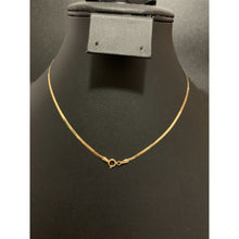 Load image into Gallery viewer, 18K Gold Necklace Chain Flat 14.75 inches 1.87 grams - Rafant
