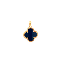 Load image into Gallery viewer, 18K Yellow Gold Pendant Black Onyx Flower 1.11 grams - Rafant
