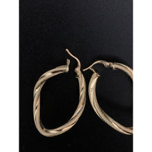 Load image into Gallery viewer, 18K Gold Earrings Hoops Loops Twisted 1.96 grams - Rafant
