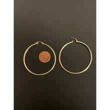 Load image into Gallery viewer, 18K Gold Earrings Hoops Loops Extra Large 3.40 grams - Rafant
