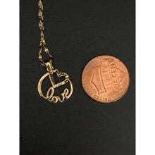 Load image into Gallery viewer, 18K Gold Necklace Chain 17.75&quot; with Round Circle Heart Love Pendant 1.90 grams - Rafant

