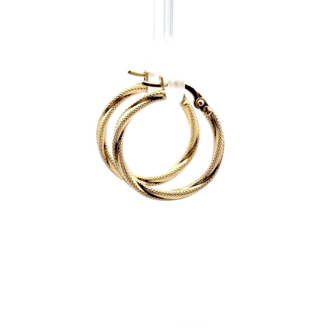 18K Gold Earrings Hoops Loops Fine Jewelry - Rafant