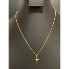 Load image into Gallery viewer, 18K Gold Necklace Chain 18 inches with Cross Pendant 1.81 grams - Rafant

