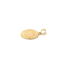 Load image into Gallery viewer, 18K Yellow Gold Pendant Round Dragon Lucky Fortune 1.42 grams - Rafant
