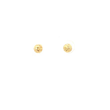 Load image into Gallery viewer, 18K Yellow Gold Earrings Stud Ball Textured Small 0.67 grams - Rafant
