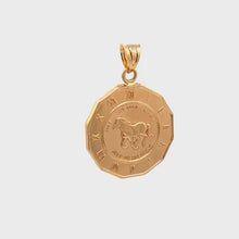 Load and play video in Gallery viewer, 18K Yellow Gold Pendant Queen Crown Horse  2.32 grams
