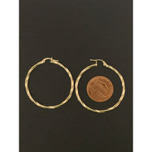 Load image into Gallery viewer, 18K Gold Earrings Hoops Loops Twisted 1.62 grams - Rafant
