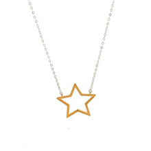 Load image into Gallery viewer, 18K Gold Necklace Chain Cable Link Star Pendant 1.37 grams - Rafant
