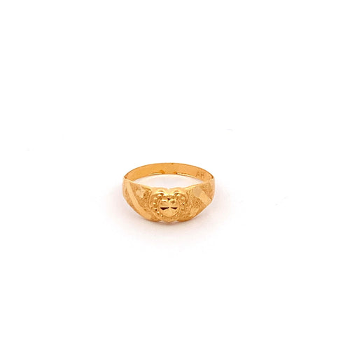 18K Yellow Gold Ring Heart 1.27 grams Size 7 - Rafant