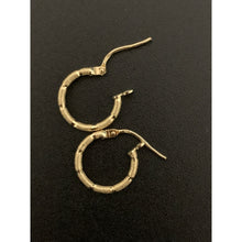 Load image into Gallery viewer, 18K Gold Earrings Hoops Loops Small Lightweight 0.83 grams - Rafant
