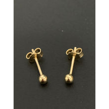 Load image into Gallery viewer, 18K Gold Earrings Stud Balls Polished Very Small 0.81 grams - Rafant
