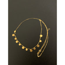 Load image into Gallery viewer, 18K Gold Necklace Chain 16 inches plus 2&quot; Discs Charms 0.90 grams - Rafant
