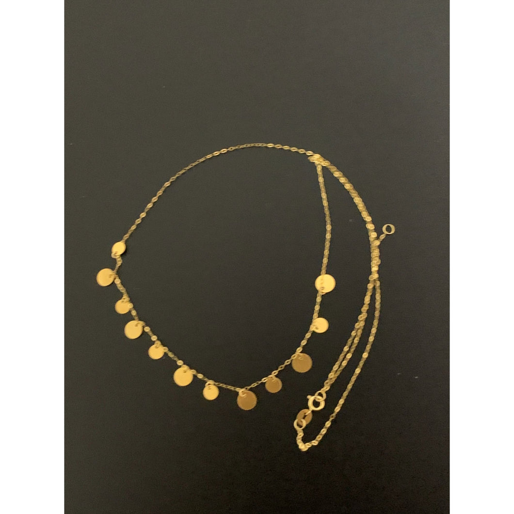 18K Gold Necklace Chain 16 inches plus 2