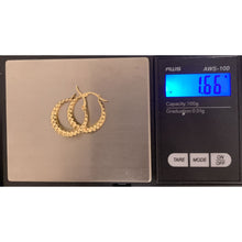 Load image into Gallery viewer, 18K Gold Earrings Hoops Loops 1.66 grams - Rafant
