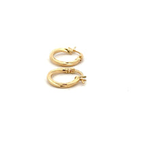 Load image into Gallery viewer, 18K Gold Earrings Hoops Tiny 0.79 grams - Rafant
