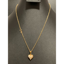 Load image into Gallery viewer, 18K Gold Necklace Chain 17.5 inches with Puffed Heart Pendant 2.07 grams - Rafant
