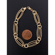 Load image into Gallery viewer, 18K Gold Bracelet Chunky Oval Link Chain 7.25 inches 2.90 grams - Rafant
