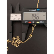 Load image into Gallery viewer, 18K Gold Necklace 16.5 inches with Flower Charm 3.40 grams - Rafant
