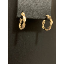 Load image into Gallery viewer, 18K Gold Earrings Hoops Loops Twist Small 1.17 grams - Rafant
