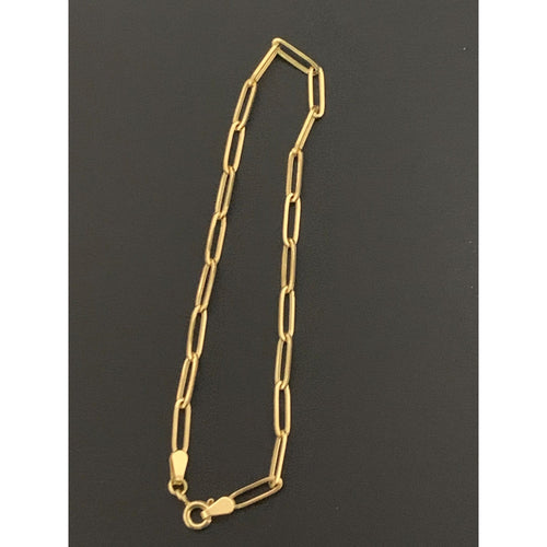 18K Gold Paperclips Link Bracelet Size 7.5 inches 1.52 grams - Rafant
