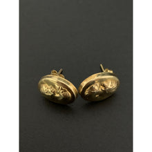 Load image into Gallery viewer, 18K Gold Woman Lady Oval Stud Earrings - Rafant
