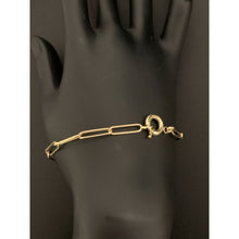 Load image into Gallery viewer, 18K Gold Bracelet Paperclips Link 7.5&quot; - Rafant
