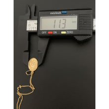 Load image into Gallery viewer, 18K Gold Necklace Chain 17.50 inches with Mother Mary Pendant 1.66 grams - Rafant
