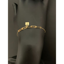 Load image into Gallery viewer, 18K Gold Bracelet Paper Clips Link Lock 6 plus 1 Inches 1.12 grams - Rafant
