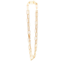 Load image into Gallery viewer, 18K Yellow Gold Necklace Chain Paperclip Size 18 inches - Rafant
