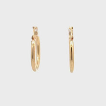 Load and play video in Gallery viewer, 18K Gold Earrings Hoops Polished
