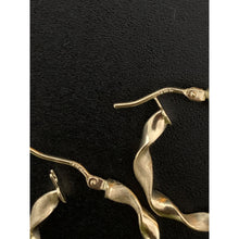 Load image into Gallery viewer, 18K Gold Earrings Hoops Loops Twist 1.51 grams - Rafant
