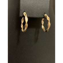 Load image into Gallery viewer, 18K Gold Earrings Hoops Loops Twist 1.51 grams - Rafant
