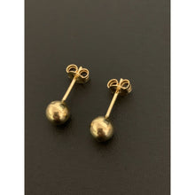 Load image into Gallery viewer, 18K Gold Earrings Stud Balls Polished Small 1.55 grams - Rafant
