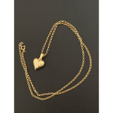 Load image into Gallery viewer, 18K Gold Necklace Chain 17.50 inches with Puffed Heart Pendant 1.94 grams - Rafant
