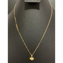 Load image into Gallery viewer, 18K Gold Necklace Chain 18 inches with Puffed Heart Pendant 1.20grams - Rafant
