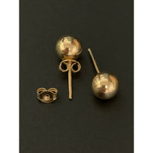 Load image into Gallery viewer, 18K Saudi Gold Ball Stud Polished Earrings 2.58 grams - Rafant
