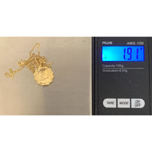 Load image into Gallery viewer, 18K Gold Necklace Chain 17.75&quot; with Jesus Christ Pendant 1.91 grams - Rafant
