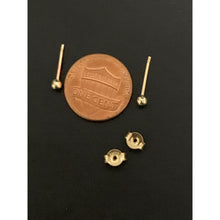 Load image into Gallery viewer, 18K Gold Earrings Stud Polished Ball Very Small 0.85 grams - Rafant
