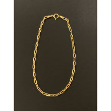 Load image into Gallery viewer, 18K Gold Bracelet Paperclip Bracelet 7.5 inches 1 gram - Rafant
