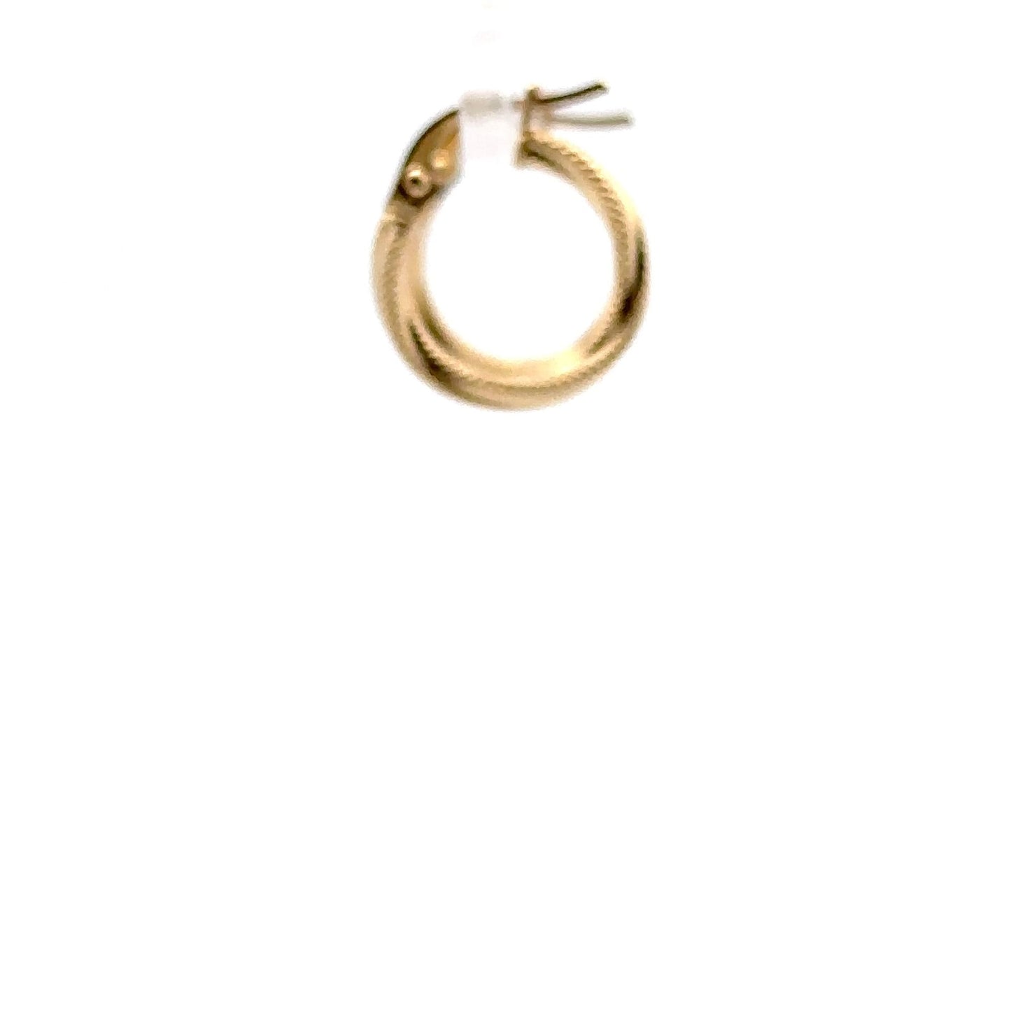 18K Yellow Gold Earrings Hoops Small 0.84 grams - Rafant