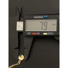 Load image into Gallery viewer, 18K Gold Necklace Chain 17.75 inches Round Circle Pendant with Earrings Set 1.81 grams - Rafant
