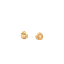 Load image into Gallery viewer, 18K Yellow Gold Earrings Tiny Stud Heart Earrings 0.67 grams - Rafant
