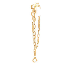 Load image into Gallery viewer, 18K Yellow Gold Bracelet Paperclip Small Links 1.02 Size 7.5 inches - Rafant
