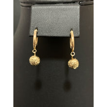 Load image into Gallery viewer, 18K Gold Earrings Hoops Balls Small 1.61 grams - Rafant
