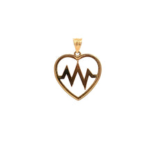 Load image into Gallery viewer, 18K Gold Pendant Heart Beat White Yellow Gold 1.13 grams - Rafant
