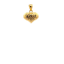 Load image into Gallery viewer, 18K Gold Pendant Heart Puffed Small Textured 0.58 grams - Rafant
